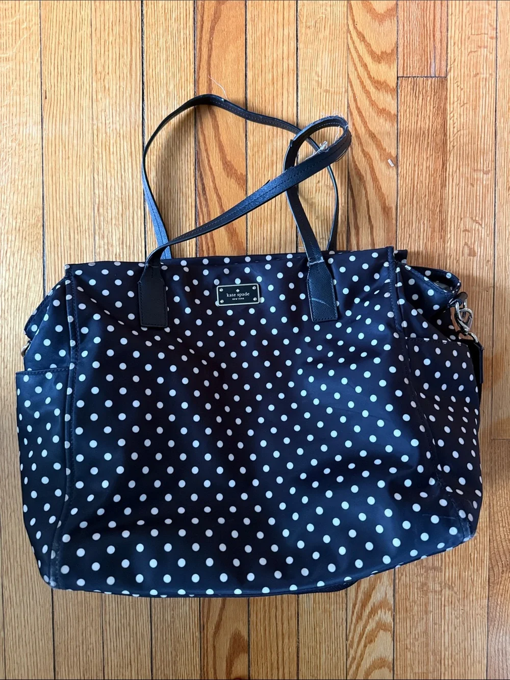 kate spade Black and White Polka Dot Tote - Picture 1 of 8